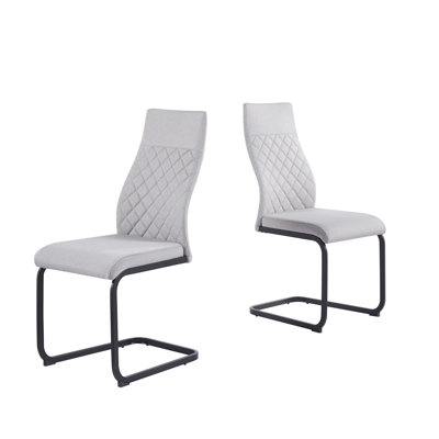 Mose Fabric Upholstered Side Chair x2