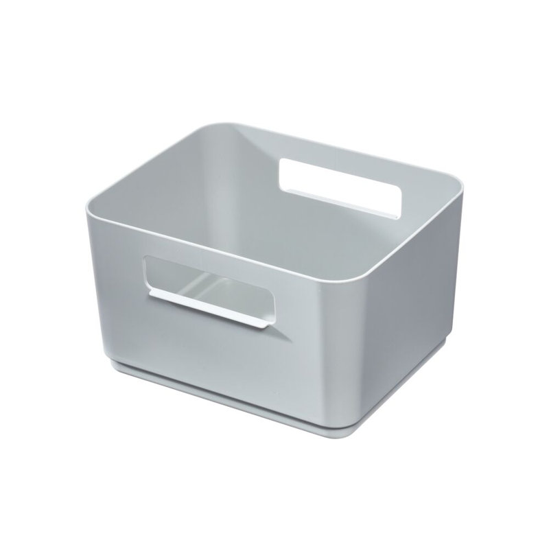 Bac de rangement en plastique recyclé iDesign, 17 po x 8,5 po x 5 po, gris, H 5,06 po x l 7,31 po x P 8,5 po