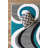 Glory RugsModernArea Rug TurquoiseGreySwirls,ContemporaryDiningAccent,SevillaCollection-1498497411
