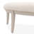 Fantosini Chenille Accent Bench - Cappuccino/Silver Mist