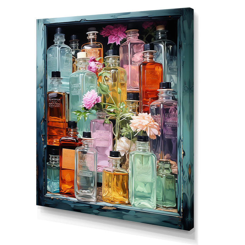 Toilette Elixir Of Beauty I - impression sur toile tendance, H 20 po x l 12 po x P 1 po, Toile tendue