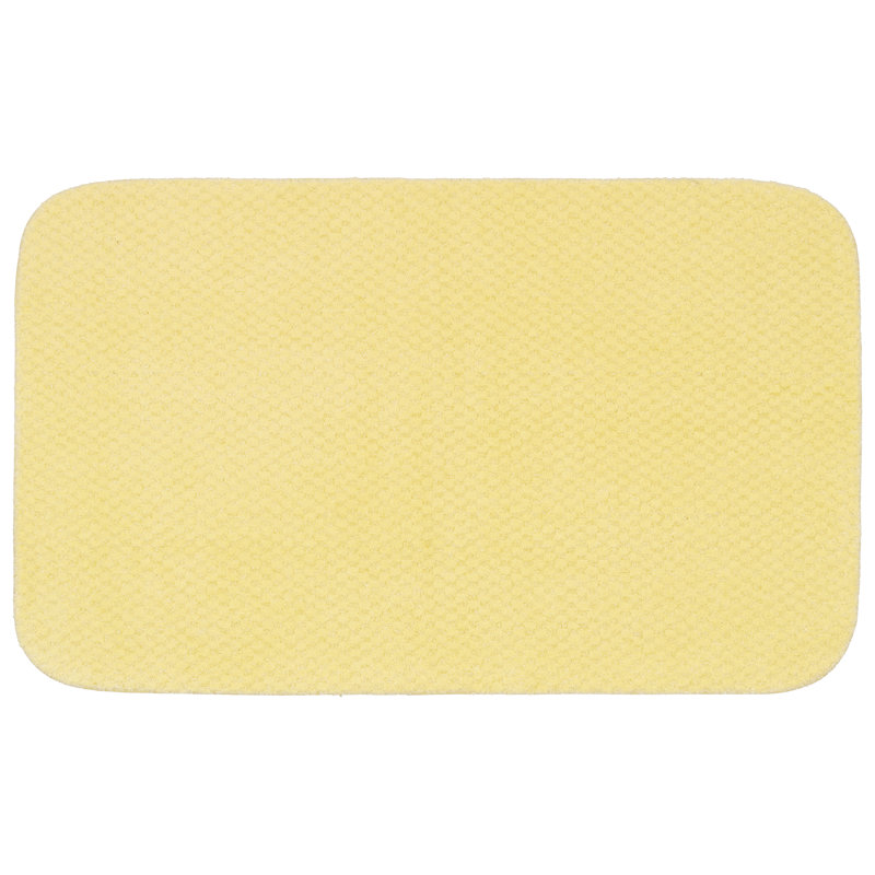 Juliahna Nylon Bath Rug with Non-Slip Backing, Yellow, 30' W x 50' L