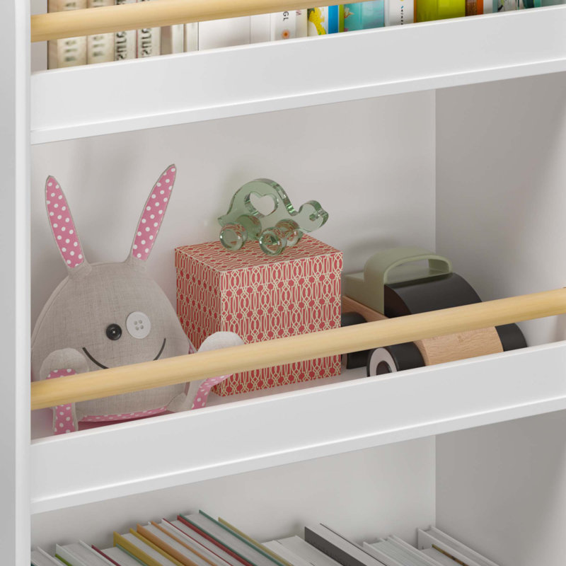 Bibliothèque pour enfants, bibliothèque à 3 niveaux, organisateur de livres, armoire de rangement pour jouets
