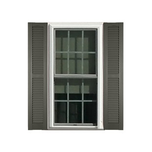 Custom Louvered Shutter with Cathedral Top (Set of 2)