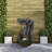Waterfall in Realistic Tree Bark Fountain with LED Lights