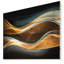 Corwin 3D Gold Waves in Black - Abstract Print-35124171-35124178