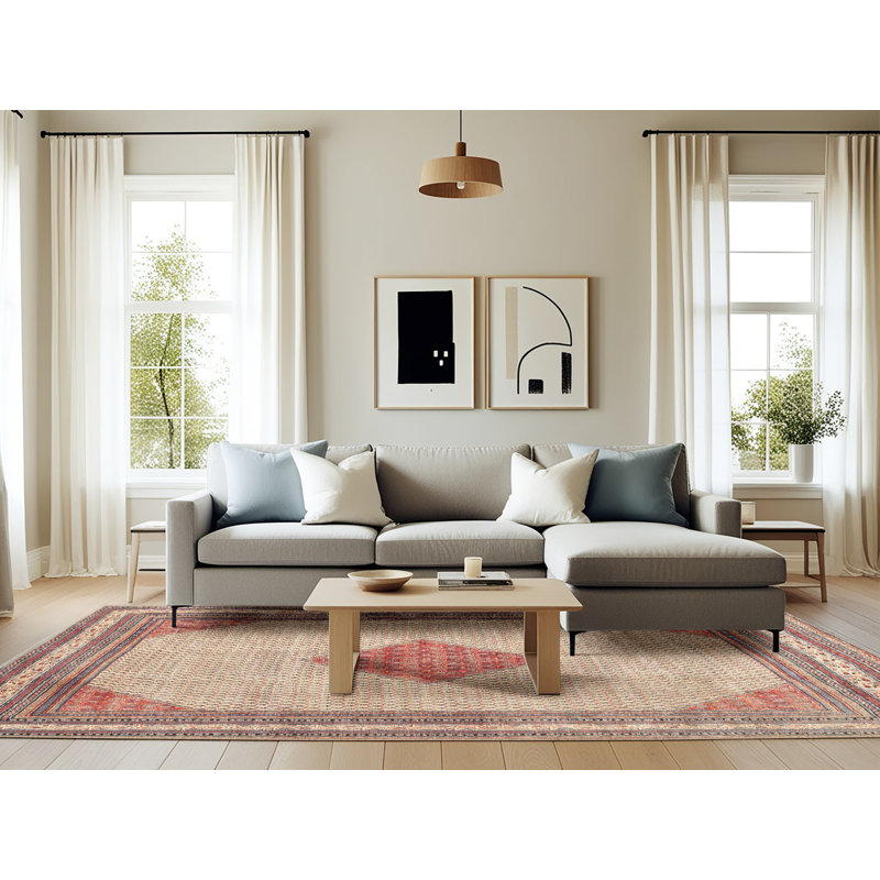 Oriental Indoor Rug, Rectangle 6' x 9'
