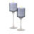 Smoke Gray Goblet Hurricane Candle Holders