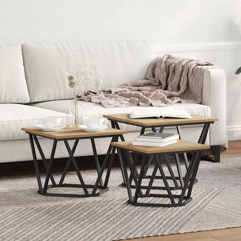 End Table Set, Light Natural