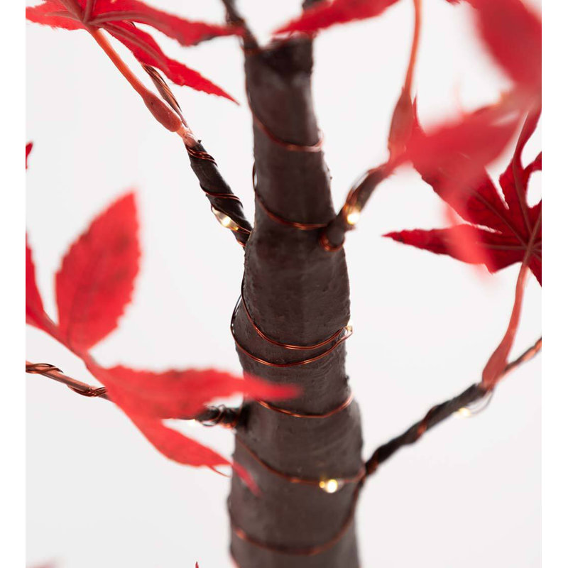 Indoor/Outdoor Lighted Tabletop Japanese Maple Tree with 40 Lights