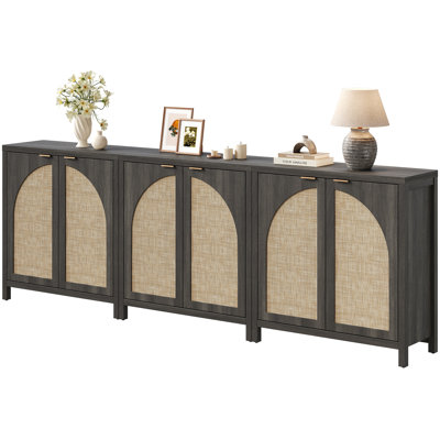 Boho - Rattan Sideboard With Adjustable Shelves