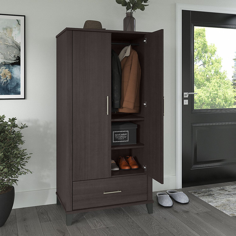 Grande armoire d'entrée avec portes et tiroir Kaionna