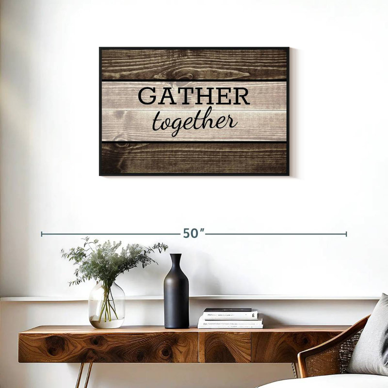 Tergel Gather Together, typographie I, H 21 po x l 31 po