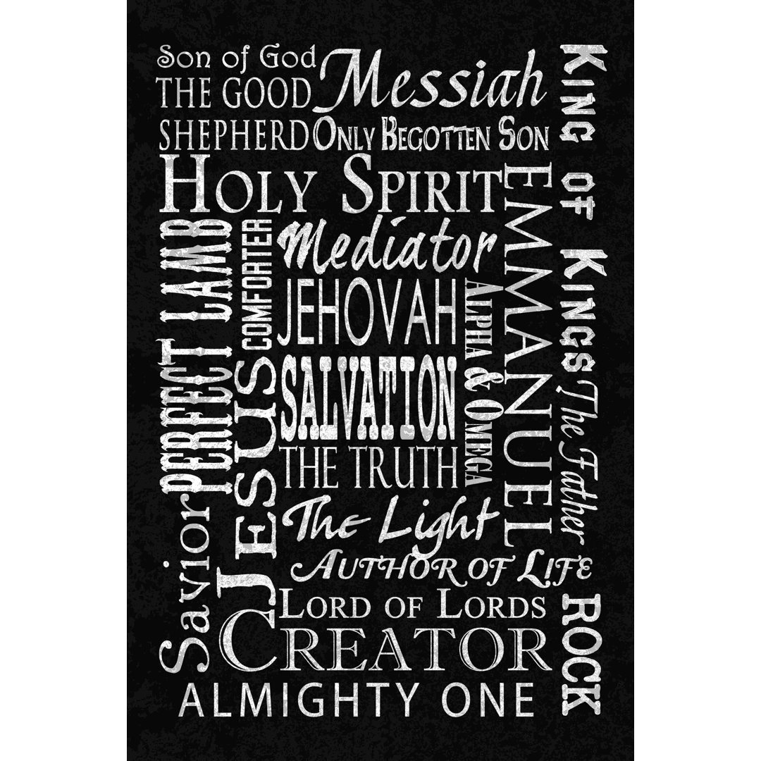 Names of Jesus - Wrapped Canvas Print Trinx
