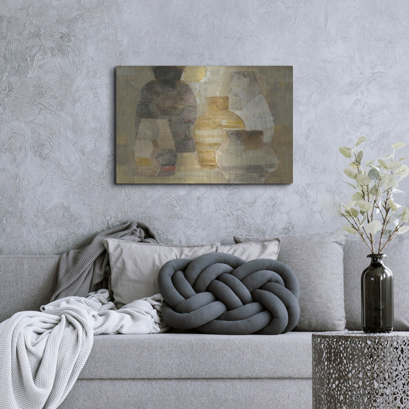 Art mural en métal luxueux «Farmhouse Still Life Warm» par Albena Hristova, H 24 po x l 36 po