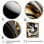 Or noir et blanc vitrail I - abstrait spirales sur toile, art mural-119283668-87394744-87394741