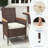 4-Piece All-Weather PE Rattan Patio Dining Chair Set with Thick Removable Cushions