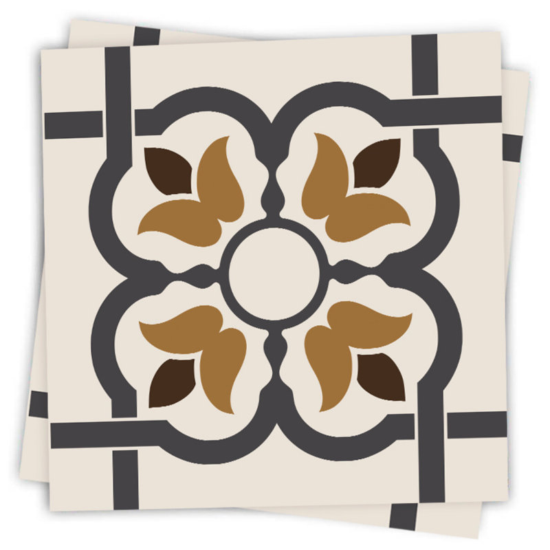 Carreau de mosaïque auto-adhésif en vinyle 5 po x 5 po, Jaune