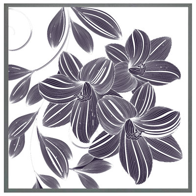 Tihiri Orchids 1 Piece Single Picture Frame Wall Art