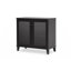 Armoire de rangement pour chaussures à deux portes à charnières avec finition espresso H 27,5 po x l 29,63 po x P 14,5 po-381443365