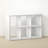 6-Cube Bookcase, Thick Frame,  White-119847681-120436671