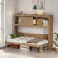 Lit escamotable avec station de charge, 2 armoires de rangement et 1 tiroir-1245568245