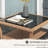 Patio Square Coffee Table With Tempered Glass And Storage Functionality Outdoor 2 Design