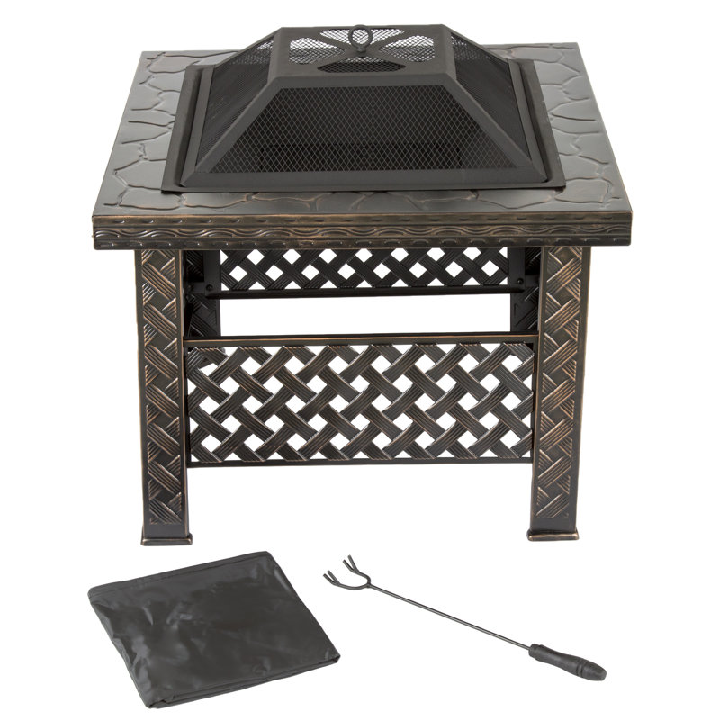Square Steel Wood Burning Smokeless Fire Pit