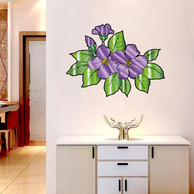 Plants & Flowers Non-Wall Damaging Wall Decal, 18" H x 20" W