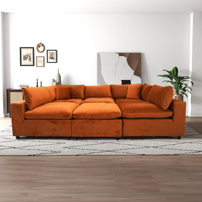 Canapé modulaire 6 pièces rembourré