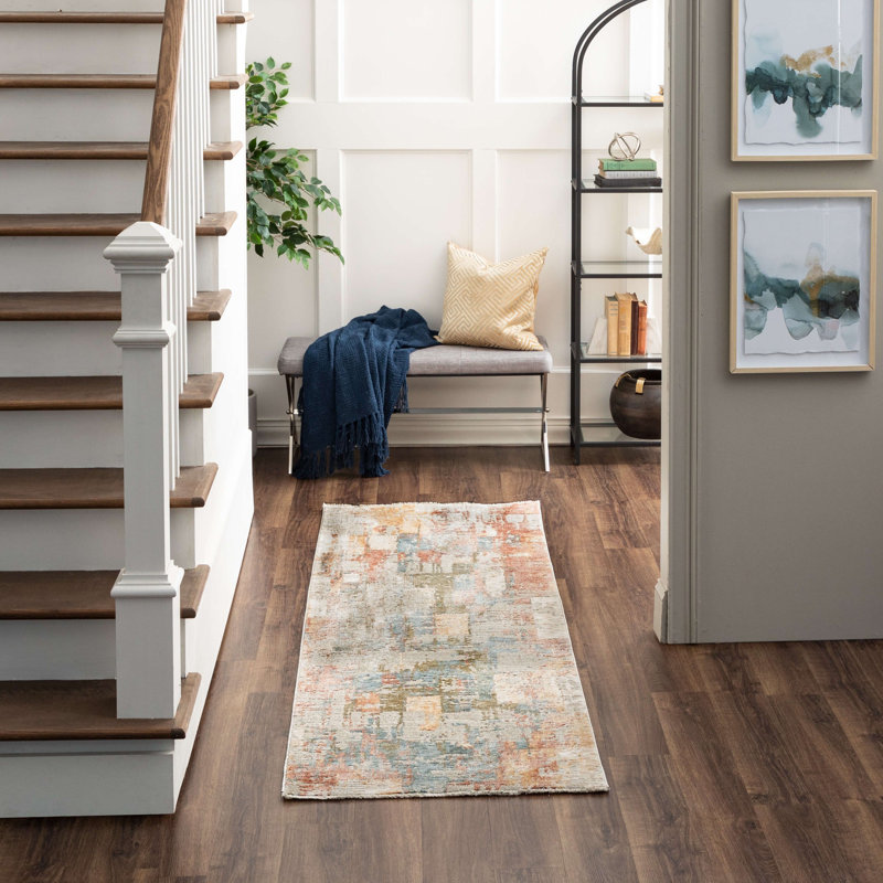 Karastan Momento Cream Modern Abstract Area Rug, Rectangle 10' x 14'