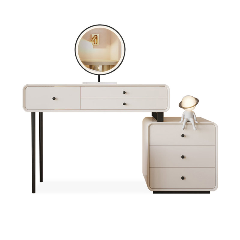 Makeup Vanity with Light mirror,6 drawers,Power Outlet