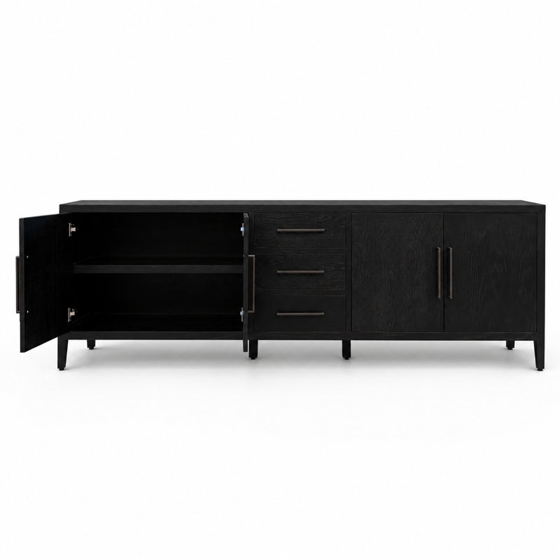 Alexandre 94" Solid Wood Sideboard, Black