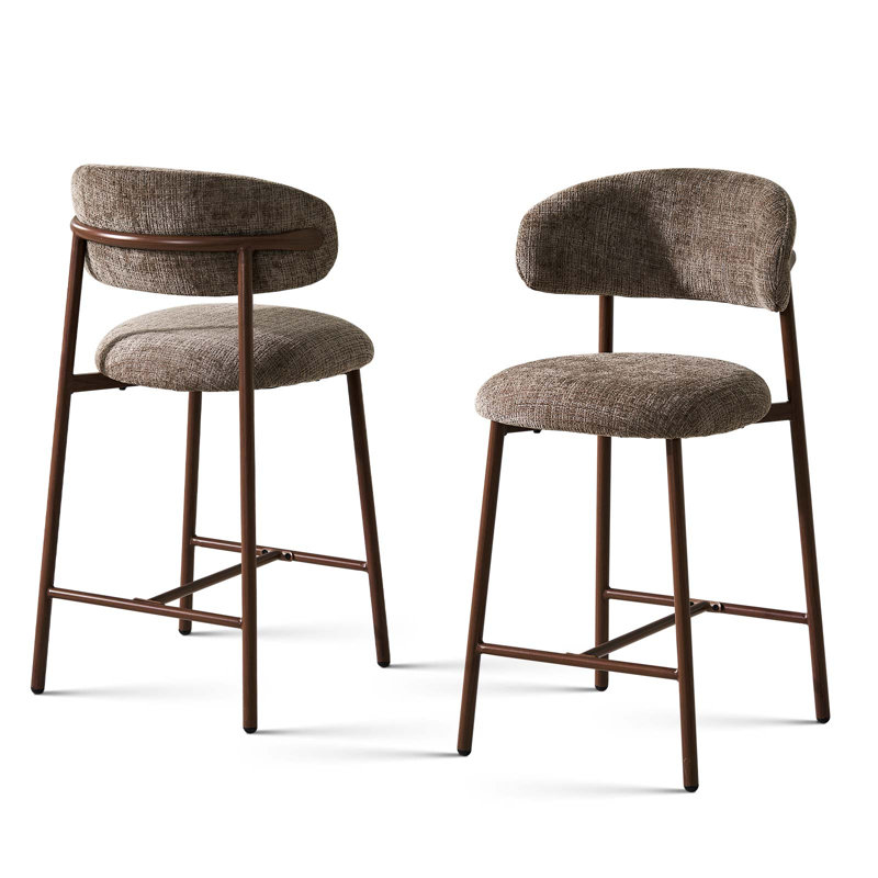 Richmond Upholstered Bar Stool, Walnut, 2