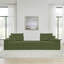 Canapé-lit modulaire en forme de L 79,5 po avec siège en tissu d'ameublement en L et siège repose-pieds amovible avec repose-pieds amovible - aucun assemblage requis-123040636