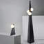 Lampes sur pied en fer noir + verre