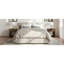 Lits Queen modernes, cadre de lit plateforme en imitation lin capitonné, support en acier, beige Home-1615418376