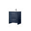Meuble-lavabo bleu marine 30 po X P 20 po D, ensemble en marbre de culture et robinet chromé-117978811