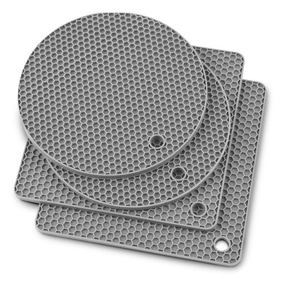 Ensemble de 4 tapis en silicone antidérapants résistants à la chaleur