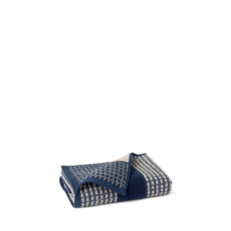 Débarbouillette 19,7 po x 39,4 po Check, Bleu, sable