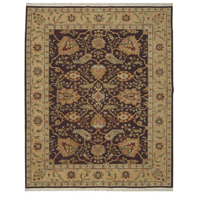 Tapis bourgogne en laine noué à la main Burnham