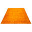 Tapis orange en laine noué à la main de conception unique 7 pi 10 po x 9 pi 7 po