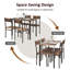 Dining Table Set with 4 Seats, Metal and Wood  Frame Kitchen Desk for Home Bar-1464839316