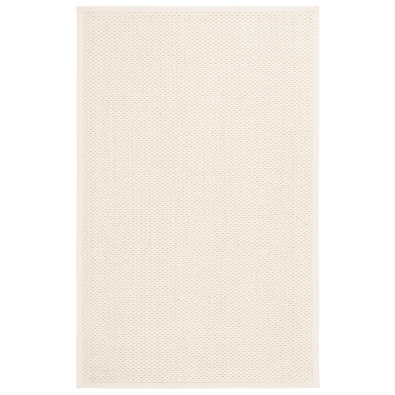 Tapis ivoire en laine tissé à la machine Brooklington, Rectangulaire 3 pi x 5 pi
