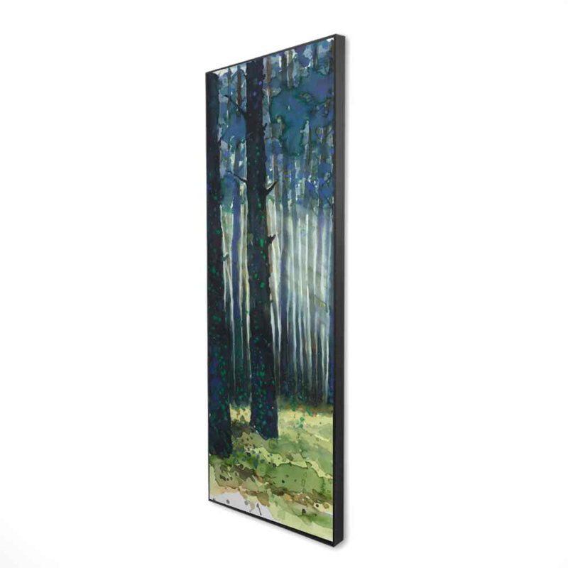 «Glow Trees», paysage encadré | Décoration intérieure, H 49,25 po x l 17,25 po