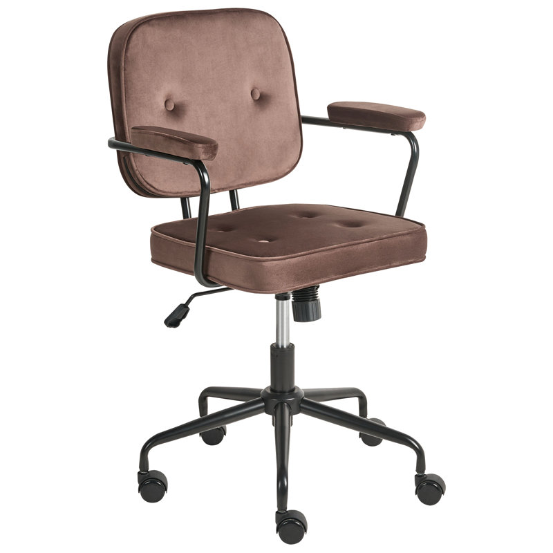 Office Chair, Brown, Velvet