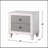 Two-Tone Finish Nightstand With 2 Drawers, Rustic Gray And Weathered White