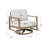  Hamarto Aluminum Patio Swivel Club Chair With Olefin Cushions