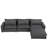 128" Sectional Sofa With Movable Ottoman, Charging Ports And Back Pillows-615756799