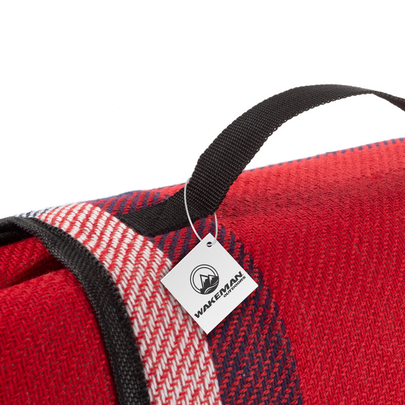 Couverture de pique-nique d'extérieur avec rembourrage en mousse Wakeman - Tapis de plage imperméable et pliable pour les voyages, le camping, les fêtes et les sports